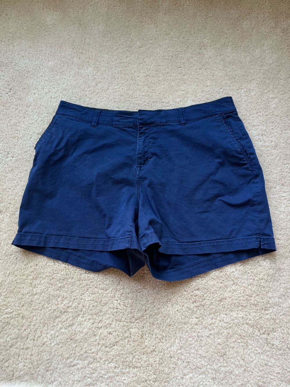 Lane Bryant Navy Blue Chino Shorts - Size 16 - GUC - Stretch